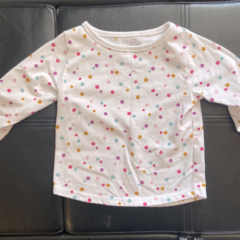 Polka dotted long sleeve shirt
